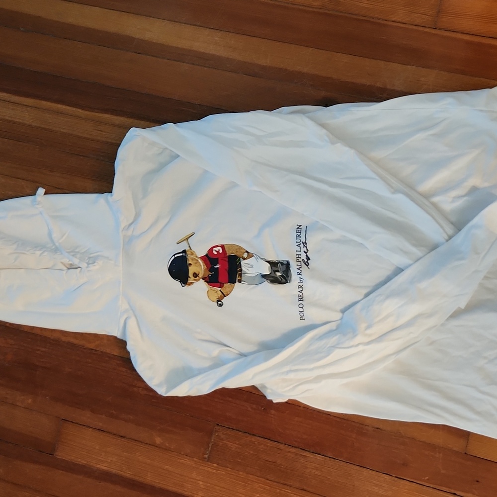 Ralph Lauren Polo Bear long sleeve t-shirt with hood size extra large